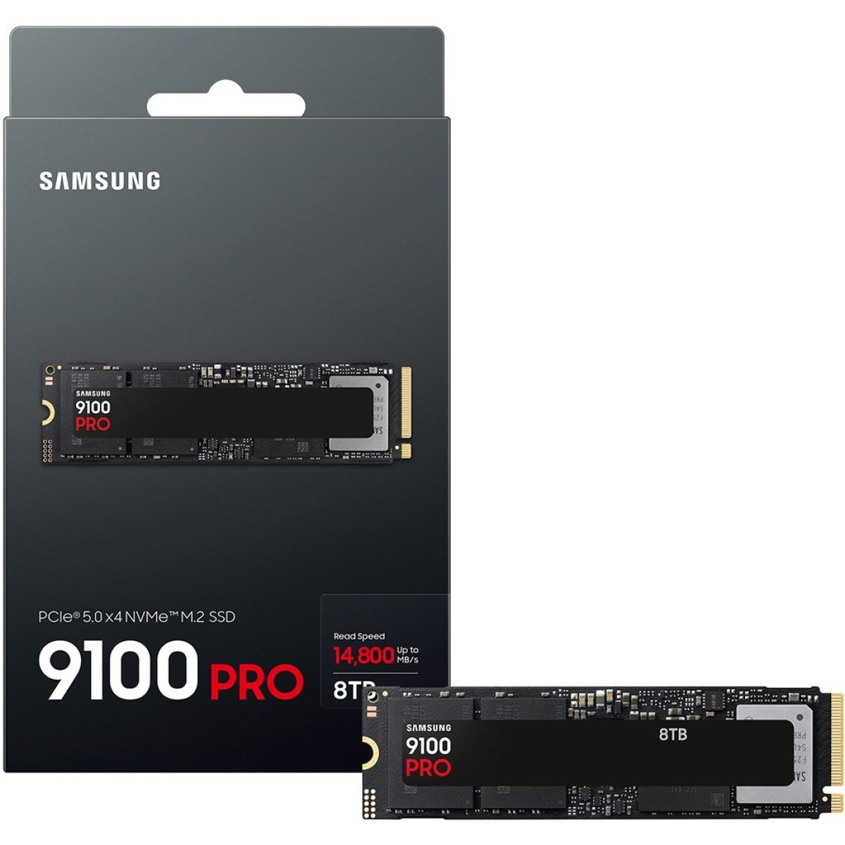 Samsung 9100 PRO 8TB PCIe 5.0 NVMe M.2 SSD-Sequential Read/Write (14800/13400 MB/s)